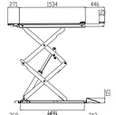 OreikO HYCLCB4000 dubbele schaarhefbrug 4000kg - 220V rood