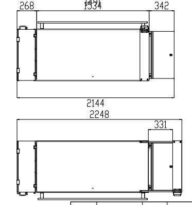 OreikO HYCLCB4000 dubbele schaarhefbrug 4000kg - 220V rood