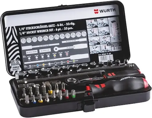[W09652019] Würth Multidoppen/Bitset, RW-Uitvoering, 46-Delig