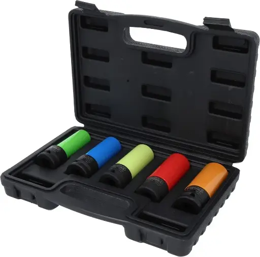 [KS515.0870] KS Tools 515.0870 1/2" Socket Wrench Set, Power for Aluminium Rims, Robust, 5-Piece